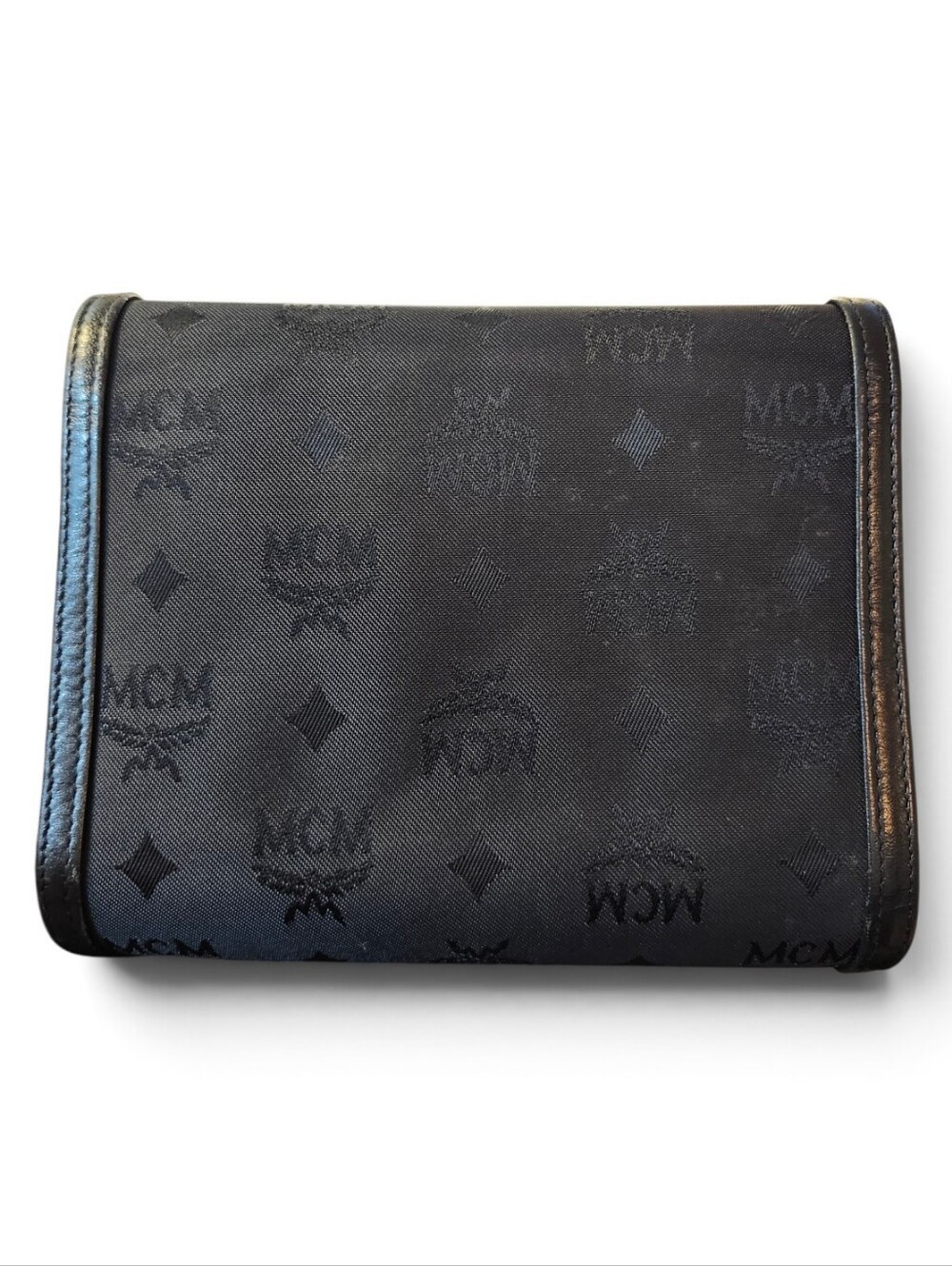 Vintage MCM Black Monogram Rare Clutch Shoulder Bag. - Picture 2 of 12